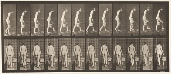 Tafel 84. Steigung hinaufsteigen, Eimer Wasser in der rechten Hand