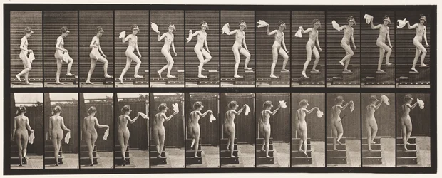 Tafel 96. Treppen hinaufsteigen, sich umsehen; Taschentuch winken