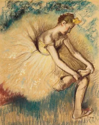 Eine Tänzerin zieht ihren Schuh an; Danseuse Attachant sa Chaussure, 1896