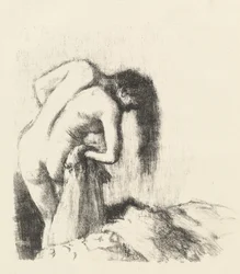 Nach dem Bad La sortie du bain Petite planche, ca. 1891