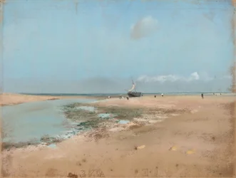 Strand bei Ebbe (Mündung des Flusses)