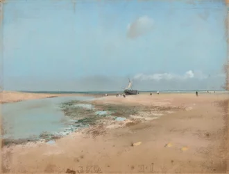 Strand bei Ebbe (Mündung des Flusses)