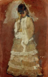 Dame mit Fernglas