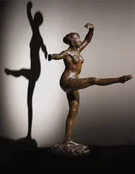 Tänzerin, vierte Position vorne, auf linkem Bein, dritte Studie, ca. 1882-1885; ca. 1919-1937