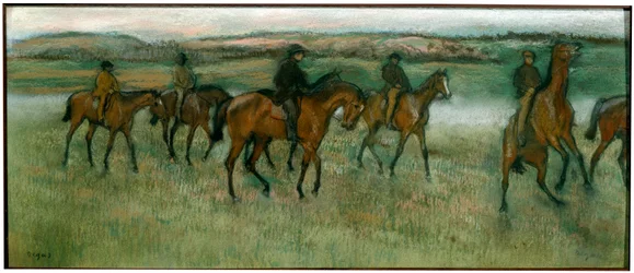 Rennpferde beim Training, um 1880