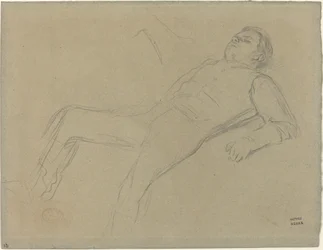 Gefallener Jockey Studie für Szene vom Hindernisrennen: Der gefallene Jockey, ca. 1866