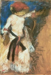 Sitzende Frau