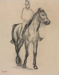 Pferd und Reiter, um 1890