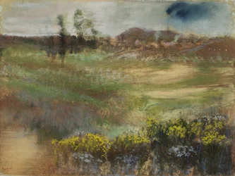 Landschaft mit Schornsteinen, ca. 1890