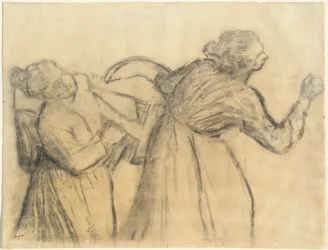 Wäscherin trägt Leinen, ca. 1885-1895