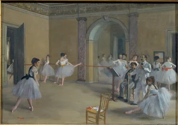 Das Foyer der Operntänzer an der Oper der Rue Le Peletier