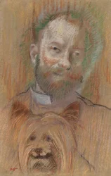 Ludovic Lepic mit seinem Hund