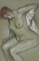 Nackte Frau, die sich abtrocknet, 1895