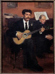 Porträts von Lorenzo Pagans (1838-1883), spanischer Tenor, und Auguste De Gas (1807-1874), Vater des Künstlers. Gemälde von Edgar Degas (1834-1917)