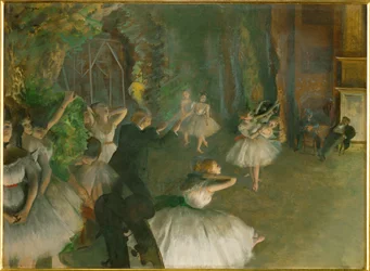 Probe eines Balletts auf der Bühne