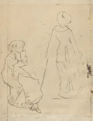 Studie für Mary Cassatt im Louvre [verso], um 1879