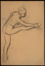 Studie eines Aktes (Tänzerin an der Barre)