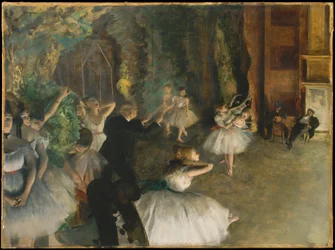 Die Ballettprobe auf der Bühne