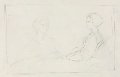 Zwei sitzende Frauen (verso)