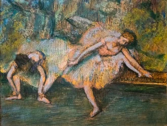 Zwei Tänzerinnen. Um 1900. Pastell auf Papier auf Karton.