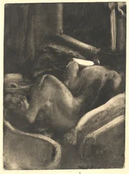 Frau beim Lesen, ca. 1885