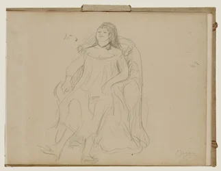 Sitzende Frau