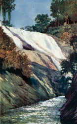 Ein Wasserfall in Tijuca, Rio