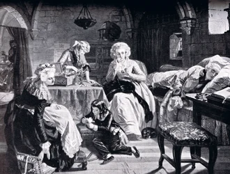 Ludwig XVI. und seine Familie im Schloss du Temple, aus der 