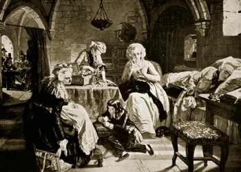 Ludwig XVI. und seine Familie im Tempel, Illustration aus 