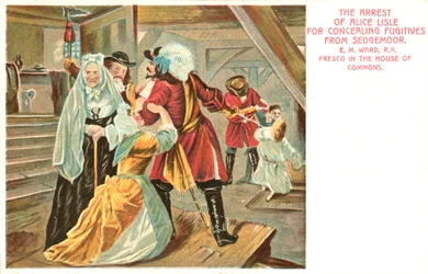 Die Verhaftung von Alice Lisle wegen Verbergens von Flüchtlingen aus Sedgemoor