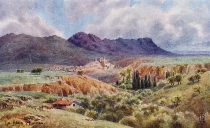 Nordspanien: La Rioja Alavesa, Blick nach Norden über den Ebro