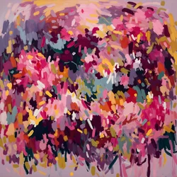 Lebendiges Florales Abstrakt