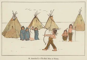 Nordamerika, der Rote Mann zu Hause