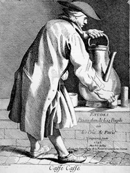 Kaffeehändler - Zeichnung von Bouchardon