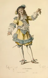 Kostüm für die Rolle des Lelie (Gravur)