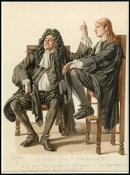 Porträt von Monsieur Diafoirus Vater und Sohn, um 1870