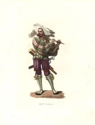 Deutscher Soldat, der eine Pfeife spielt