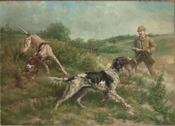 Jagd in einer Hochlandlandschaft