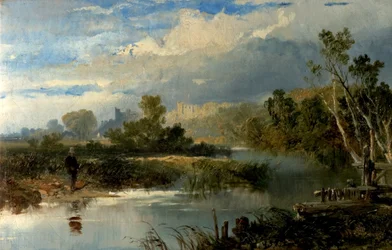 Blick auf Richmond Hall, Yorkshire