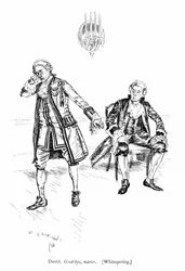 Illustration für Sheridans Die Rivalen (Gravur)