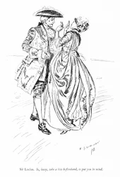 Illustration für Sheridans The Rivals (Gravur)