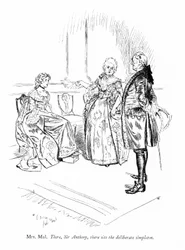 Illustration für Sheridans The Rivals (Gravur)