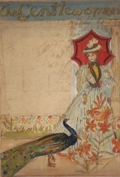 Die Dame, (recto); Unterstützt Heimindustrien (verso), um 1905