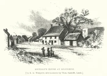 Metcalfs Haus in Spofforth (Gravur)