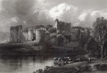 Chepstow Castle, graviert von R. Hinshelwood, gedruckt von Cassell und Company Ltd