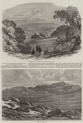 Ansichten der schottischen Highlands in der Nähe von Balmoral, das Braemar-Treffen