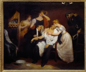 Tod des Herzogs von Berry (1778-1820) am 13.02.1820 an der Königlichen Musikakademie. Der Neffe von König Ludwig XVIII. wurde in der Oper von Louvel, einem Republikaner, der die königliche Dynastie auslöschen wollte, ermordet. 1829