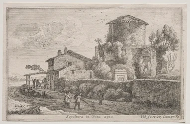 Verschiedene Ansichten in und um Rom: Grab entlang der Via Appia