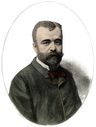 Porträt von Ernest Lavisse (1842-1922), französischer Historiker und Akademiker - Gravur von Navellier in „Le journal illustrious“ von 1892