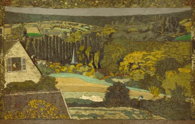 Landschaft: Fenster mit Blick auf den Wald